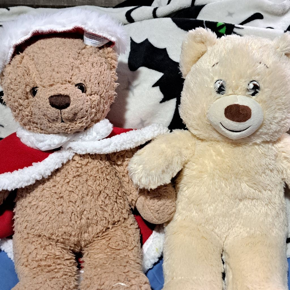 Build-A-Bear Workshop Plush Toy Beige and Red